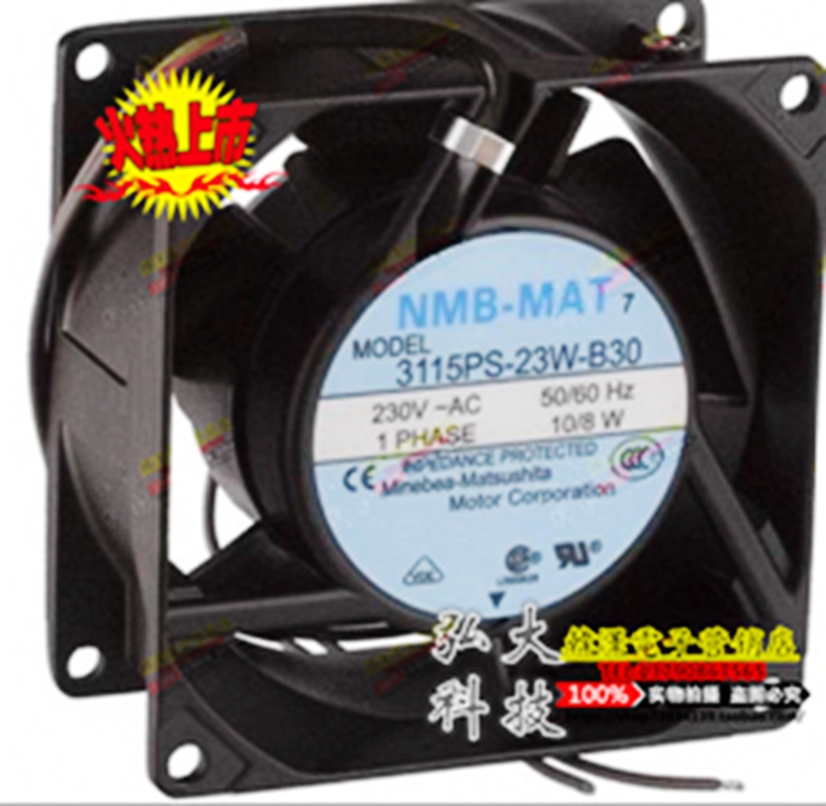 Japan NMB 8CM 3115PS-23W-B30 AC230V 10 8W 8038 high temperature cooling fan