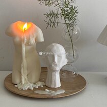 SHINYMOMO custom abstract art ornament candle character special shape decoration