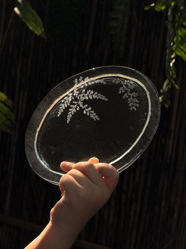 Hello 2026·Shinymomo Hand-Designed Plant Specimen Glass Plate, New Chinese-Style Dessert Small Leaf Plate Hello 2026·Shinymomo Hand-Designed Plant Specimen Glass Plate, New Chinese-Style Dessert Small Leaf Plate