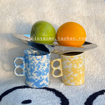 Shinymomo French Style Teenage Wind Ceramic Mark Cup Han Style Insco home Milk Cup Splash glass