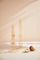 SHINY MOMO retro ins glass candle holder