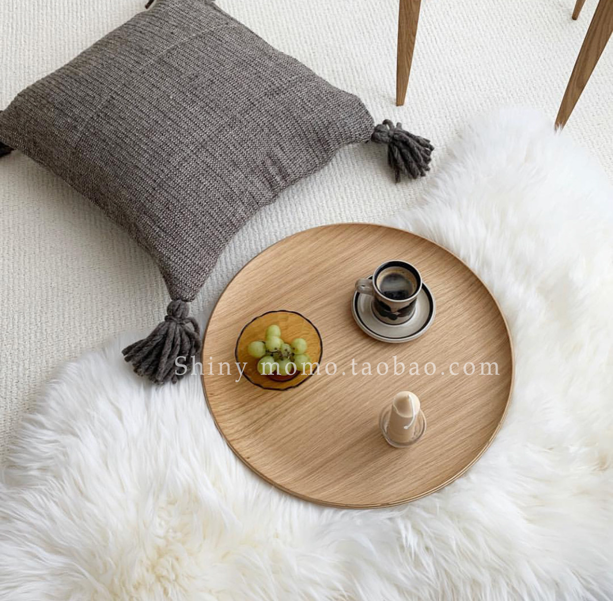 SHINY MOMO Japan-ROK wooden disc cup cushions in the wind