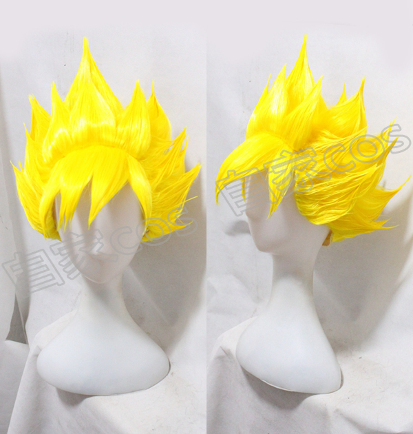 Wig Cosplay Super Saiyan Sun Wukong Carrot Cos Dragon Ball Yellow Short Hair Styling Fake Hair