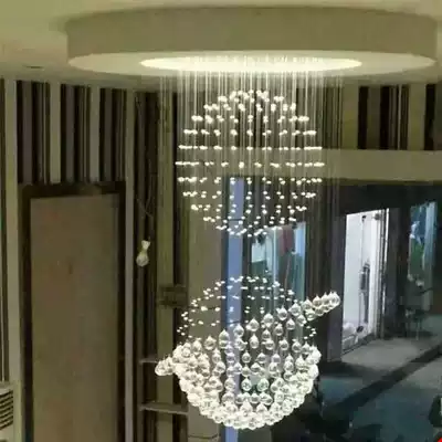 Customized re-test building Hotel Villa club lobby crystal hanging lamp sample House Display Center Living Room bar dining room light