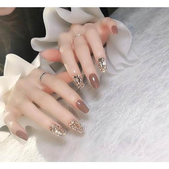 网红香槟色美甲钻迷你小号平底异形钻新款超闪水钻石指甲装饰品贴