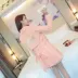 ATAR mùa đông phụ nữ thời trang nhỏ nước hoa gió Áo len mỏng eo trong áo len dài đoạn mỏng