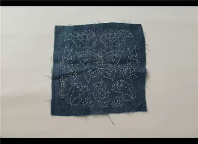 Homemade clothed blue dyed embroidery flower and bird pattern DIY seat cushion tea cup cushion H313