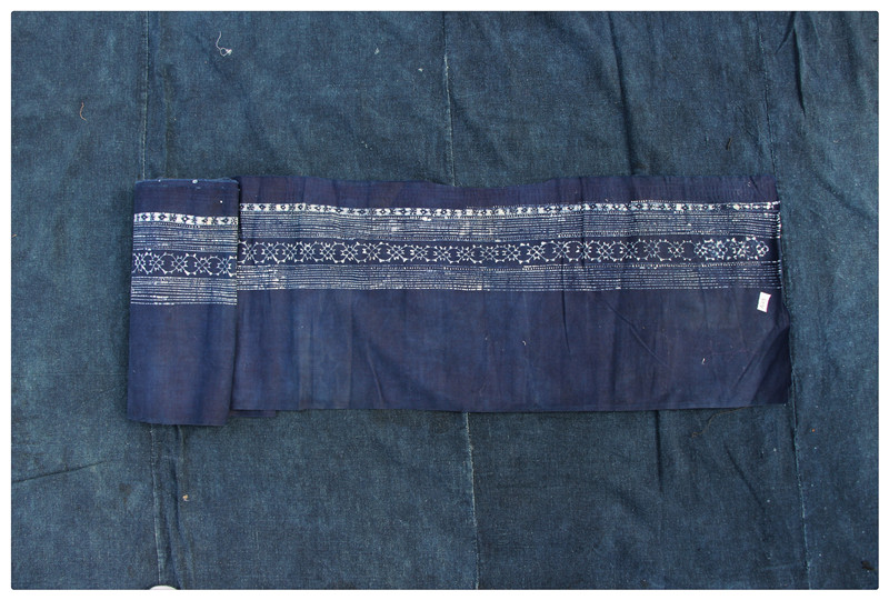 Lu Shuji blue batik hand batik textile cloth handmade home cloth old cloth roll blended cotton cloth A23