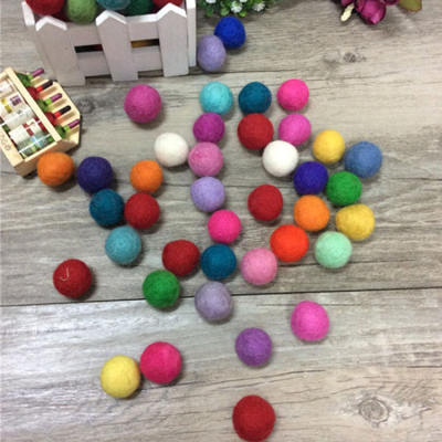 Nepalese handcrafted wool felt balls in solid color, 2CM, semi-finished products for poke play, DIY handcrafted jewelry accessories, individual price
