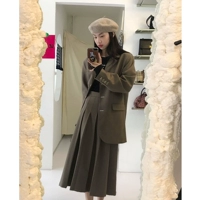 Пиджак классического кроя для отдыха, юбка, комплект, в корейском стиле