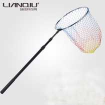 Even ball black triangle thickened aluminum alloy copy net 2 meters 3 meters telescopic copy net with net head 40CM50CM copy fishing rod