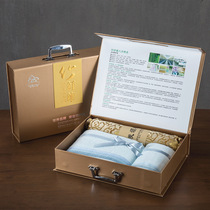 High-end bamboo fiber towel bath towel three-piece gift boxed business unit return gift custom LOGO bank benefits