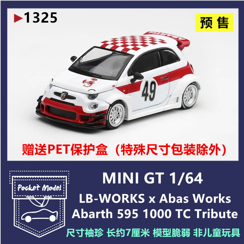 Minigt 1:64 Abarth 595 1000 Tc Tribute Alloy Car Model 1325