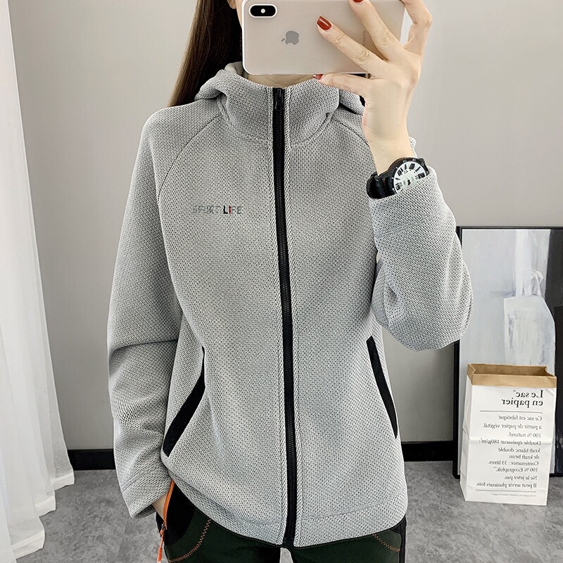 Autumn and Winter Outdoor Fleece Jacket for Women, Thickened and Warm, Hooded Polar Fleece Top, Sports Coat, Zip-Up Cardigan Jacket Autumn and Winter Outdoor Fleece Jacket for Women, Thickened and Warm, Hooded Polar Fleece Top, Sports Coat, Zip-Up Cardigan Jacket
