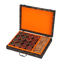 Chinese chess with chessboard for primary school students solid wood oak chess pieces high-end large adult portable children high-end gift to elders