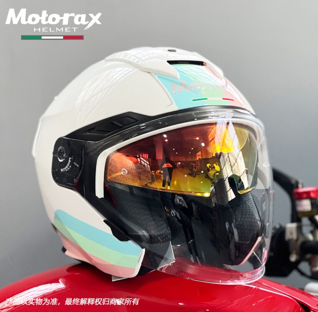 MOTORAX Morex S30 male and female personality bluetooth locomotive half-helmet motorcycle three-quarters double lens sun protection