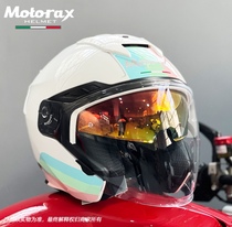 MOTORAX Morex S30 male and female personality bluetooth locomotive half-helmet motorcycle three-quarters double lens sun protection