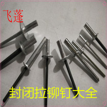 Manufacturers round head closed closed mouth waterproof pull rivets core pulling rivets aluminum rivets pull willow nails
