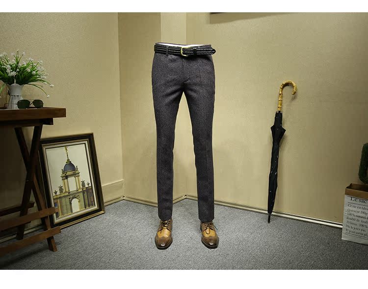 DANDY HOMME mùa thu đông kinh doanh quần âu nam Slim Phiên bản Hàn Quốc của bộ đồ quần quần chân quần thủy triều quần dài nam đẹp