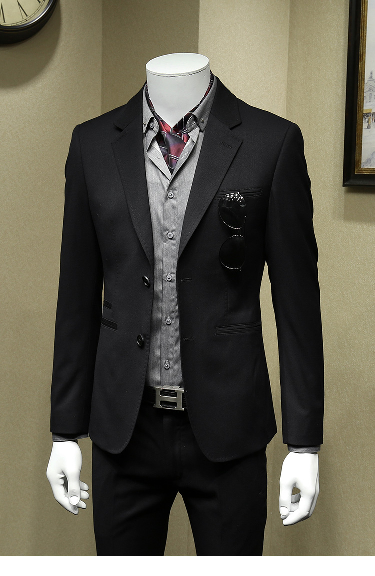 Bộ đồ đen tinh khiết của DANDY HOMME - Suit phù hợp quần nam