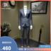 Dandy HOMME nam Suit Handsome Thời trang chủ trang phục màu xanh sọc dress hai mảnh 