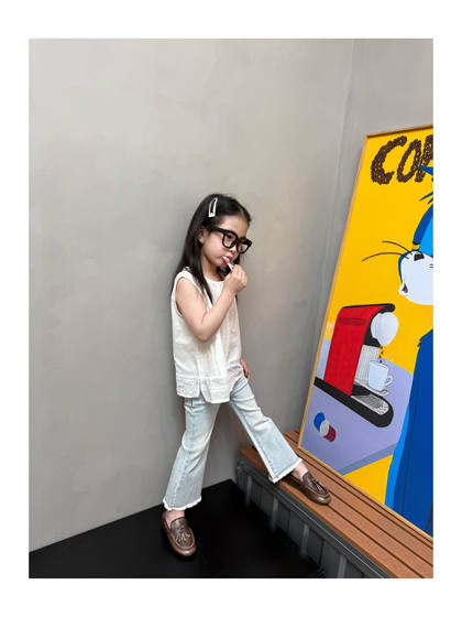 大金定制25新款韩系风浅蓝色毛边修身时髦百搭高腰弹力牛仔潮裤