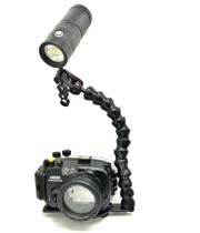 Black card digital camera diving shell tg4 tg5 single grip snake arm bracket underwater flashlight lamp arm grip
