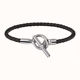 Jiyu light Luxury calfskin braided OT buckle bracelet French double circle medieval bracelet high-end couple bracelet