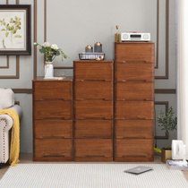Childrens baby clothes storage cabinet 45 50cm wide solid wood bedroom storage cabinet deepened drawer chest of drawers