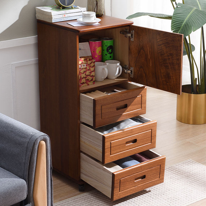 Clamp Slit Containing Cabinet Solid Wood Thickened drawer 3540cm Shelf Finishing Slit Cabinet free of installation modern waterproof