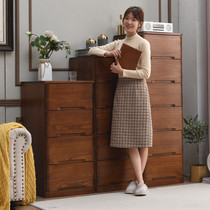 45 50cm deep bedroom storage cabinet Drawer type multi-layer baby wardrobe Childrens chest of drawers Solid wood chest of drawers