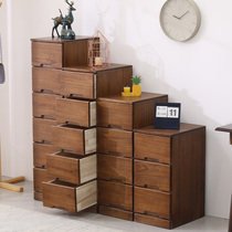 Crevice storage narrow cabinet 20 25 30cm solid wood wide drawer bedroom bedside angle cabinet Crevice locker