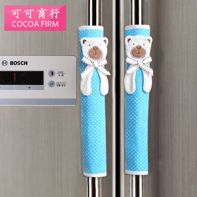 Tanyuan Han style cloth art wave dot door handle glove double door refrigerator door to single price of gloves antistatic protective sleeve