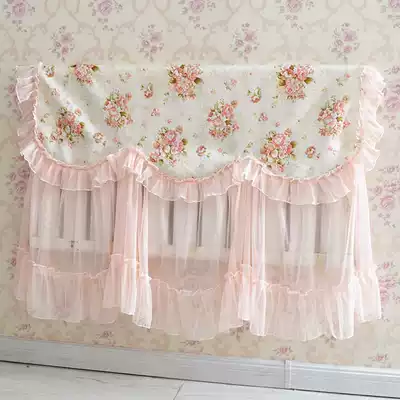 Fabric lace heater cover embroidery heating dust cover radiator cover cover cover flower pattern home use