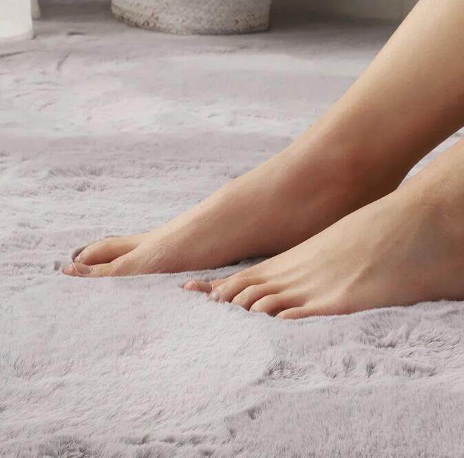Fur feeling ins wind imitation rabbit fur carpet living room bedroom bedside full of machine washable fluff thickened bay window can sit