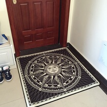 European and American minimalist modern sun god black and white carpet living room tea table sofa bedroom Xuanguan Gate hall floor cushion square