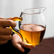 Handmade color padded thick high temperature resistant glass Road Cup kung fu tea set Tea Cup