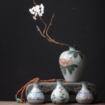 Jingdezhen hand-made retro blue and white porcelain handmade painted ceramic small vase desktop ornaments flower Ware