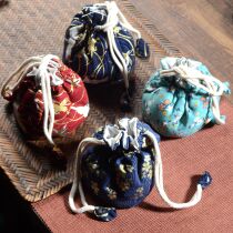 Handmade cotton linen thick cloth tea set Tea Cup storage bag bag storage bag