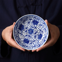 Jingdezhen antique blue and white porcelain underglaze ceramic tea dish dry bubble pot