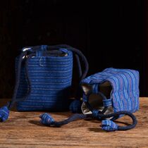 Old cloth coarse cotton cloth Tea Collection tea cup storage bag double thick shockproof Cup bag