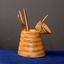 Natural bamboo root tea ceremony six gentlemen tea set accessories teaspoon Cup clip tea pull