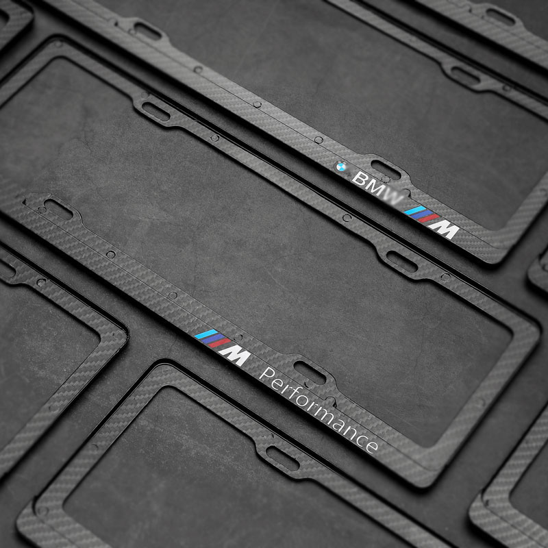 Suitable for BMW car brand frame new 3 series 5 series 7 series 1 series x1x3x4x5x6 license plate frame modified carbon fiber license plate holder holder