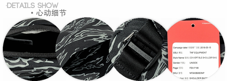 TheNorthFace / North counter túi xách nữ túi thể thao Túi mùa thu ngoài trời túi đeo vai thông thường 2SAE túi lv nữ
