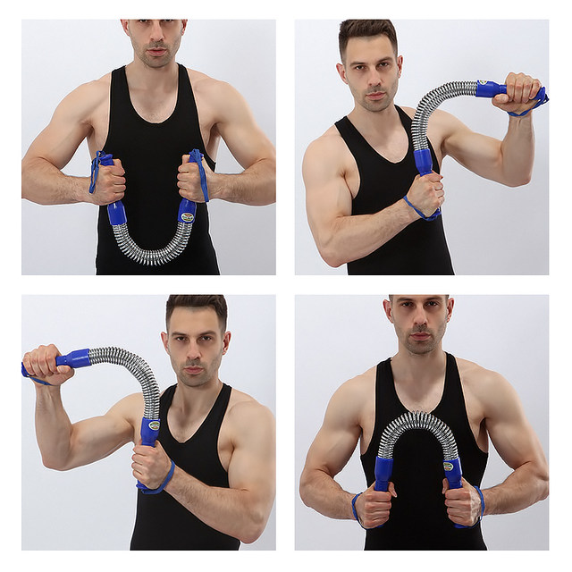 Arm Strengthener Men's Grip Strength Stick Fitness Training Equipment Home Chest Muscle Exercise Elastic Spring Stick Grip Strengthener Arm Strength Stick