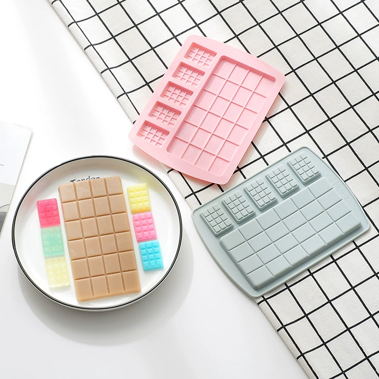 New Handmade Diy Waffle Khuôn sô cô la Đất sét Thạch cao Silicone Khuôn vàng Khay Đá Khuôn làm bánh - Tự làm khuôn nướng