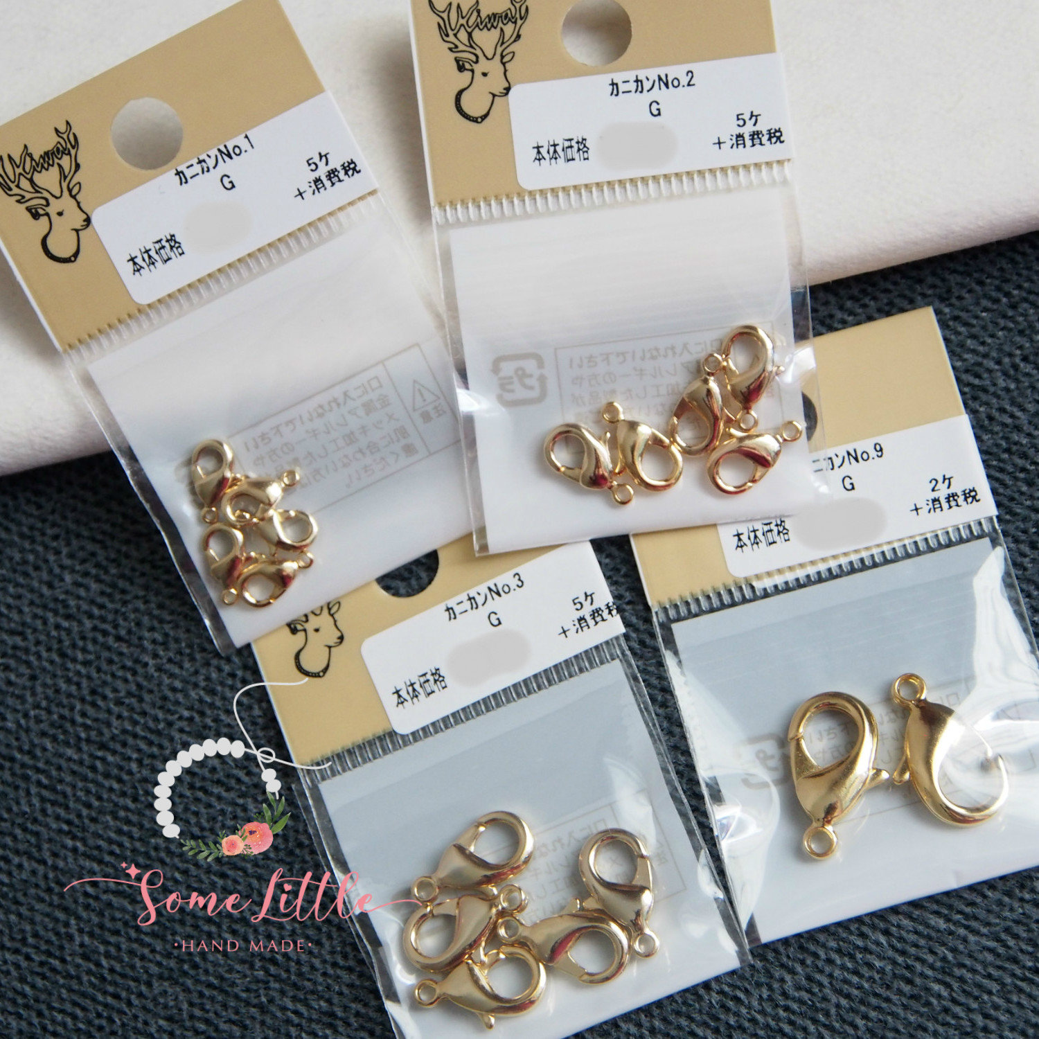 Expensive and kiwa Japan import diy material accessories Gilded Necklace Clasp Hand-made Connection Button Question Mark Buckle Lobster Buckle