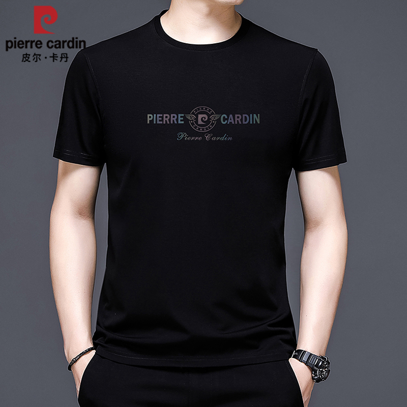 Pierre Cardin Genuine High-End Men's Short-Sleeved T-Shirt Summer Ice Silk Round Neck Casual Undershirt Top Men's Clothing t Pierre Cardin Genuine High-End Men's Short-Sleeved T-Shirt Summer Ice Silk Round Neck Casual Undershirt Top Men's Clothing t