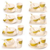 A5 restaurant tableware set melamine hot pot restaurant set four sets of dishes commercial rich bamboo tableware set