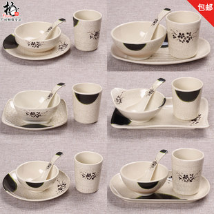 Ресторан Bantamine Hot Pot Restaurant Four -Peece Bowl Set Restaurant Quinghe Hotel Hotel Hotel Carving Restaurant Restaurant Table Tablecks Spoon Cup Tableware